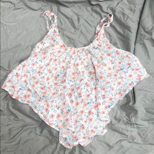 floral “Iris los angeles” crop top